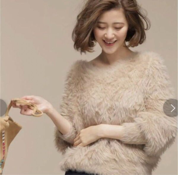 グレーのみ nano・universe 【WEB限定】フェザーニットプルオーバー トップス ニット ファー