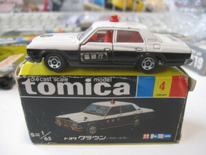 黒箱 トミカ 4-1　クラウンパトカー　1970年　日本製　難あり 【同封可】