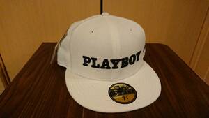 ニューエラ　new era キャップ　帽子　PLAYBOY　白