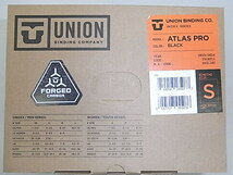 最安値赤字処分超特価送料込み!!正規新品未使用 24 UNION ATLAS PRO BINDING/S/BLACK/ユニオン アトラスプロ バインディング/S/ブラック_画像10