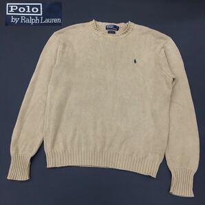 POLO BY RALPH LAUREN ポロ バイ ラルフローレン コットンニットセーター プルオーバー ポニー刺繍 ワンポイント メンズ サイズM