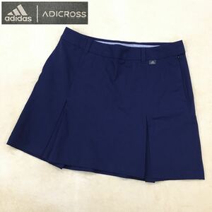 adidas GOLF ADICROSS アディダス アディクロス ゴルフ スポーツウェア スカート ストレッチ シャドーストライプ レディース サイズM 紺色