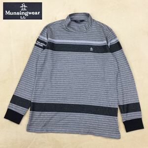  Munsingwear wear Golf wear sport high‐necked knitted shirt acrylic fiber rayon cotton Blend embroidery Logo penguin men's LL