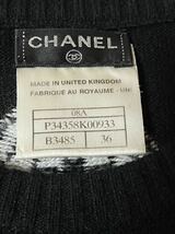 1000円～！正規品 美品 シャネル CHANEL ココマークボタン カシミア100% 膝丈ワンピース 黒 _画像5