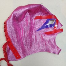 ビジャーノ3号　ピンクラメ　試合用マスク　ローリンモデル　メキシカンマスク伝説　タイガーマスク_画像2