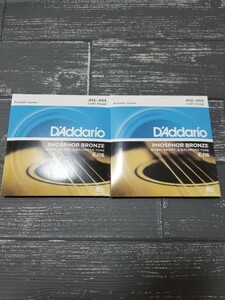 新品　D'Addario　ダダリオ アコースティックギター弦 EJ-16　2セット