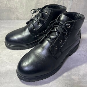 【Danner ダナー】レザー ワークブーツ レースアップ 27.0cm相当 ブラック ブーツ プレーン トゥ