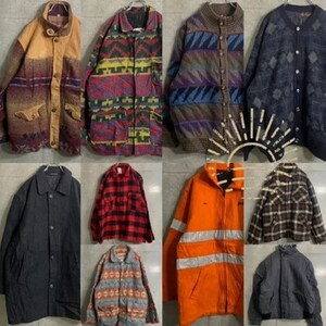 10着 ウールジャケットMIX Men's M~XL US古着 ユーロ古着 ウールジャケット 検品済 SRC古着卸 セットまとめ 仕入れ 卸売り