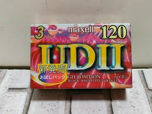 大好評。ラベル未開封デッドストック品！maxell ハイポジションカセットテープ　UDII 120分　3本パック　ハイポジ 