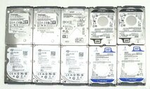 【中古】HDD 500GB SATA 2.5インチ 7mm 動作確認済　メーカー色々 TOSHIBA ・WD・SEAGATEなど (選択不可）ハードディスク 10台セット_画像1