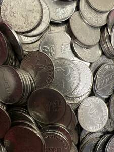 中古　パチスロ用メダル　25Φ　絵柄混ざり　約1000枚　約5kg　未洗浄品　コイン