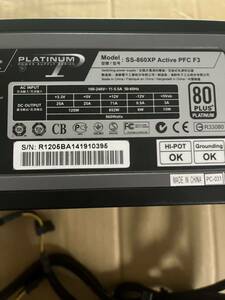 動作品 Seasonic 860W platinum SS-860XP PC用 電源BOX 電源ユニット即時支払いできる方限定　期間限定特価！