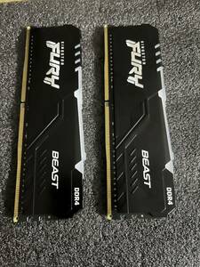 動作品 FURY DDR4-3733MHz (PC4-29800) 32GB [16GB×2枚] 即時支払いできる方限定　特価！Kingston BEAST