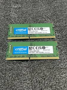 動作品 CRUCIAL DDR4-3200 MHz (PC4-25600) 16GB [8GB×2枚] 即時支払いできる方限定　特価！　ノートパソコン用メモリ