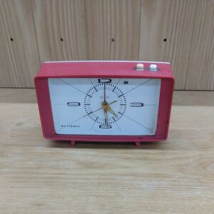 ナショナル　ゼンマイ式　置き時計　レトロ　アンティーク