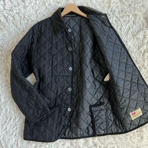 美品 希少XL トラディショナルウェザーウェア キルティング ジャケット コート ブラック 黒 ウール メンズ 42 Traditional Weather Wear