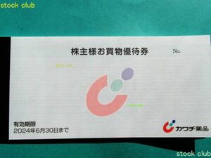 カワチ薬品 株主優待券お買物優待券500円券10枚綴り１冊(5,000円分)