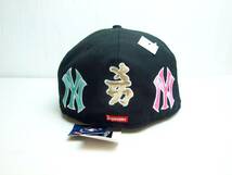 Supreme シュプリーム New York Yankees Kanji New Era Black 2022AW ニューヨーク・ヤンキース ニューエラキャップ ブラック 半タグ付き_画像3