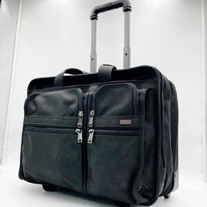 極上美品 トゥミ キャリーケース ビジネスバッグ ブリーフケース TUMI 2way ブラック レザー エクスパンダブル 機内持込可 バリスティック