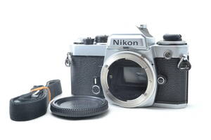 美品 ニコン Nikon FE 一眼レフ MF フィルムカメラ シルバー ボディ ストラップ #5406