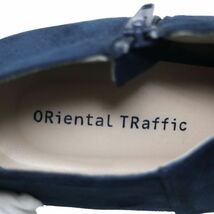 ORienta TRaffic 秋冬 【フェイク スウェード レザー】 ヒール ショート ブーティー 靴 Sz.LL　レディース ネイビー　E3G00764_C#T_画像8