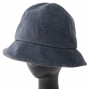 イタリア製★ Borsalino ボルサリーノ 秋冬 ベロア★ クルーハット 帽子 Sz.7 57M　レディース グレー　E3G00781_C#T