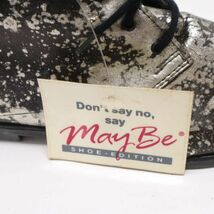 美品★ mayBe メイビー 秋冬 裏起毛★ ファー レザー スニーカー シューズ 靴 Sz.37　レディース　E3G00819_C#T_画像8