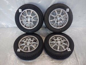 4H 100 4.00B +42 13インチ 社外品 LAYCEA アルミホイール 冬用 スタッドレス タイヤ 155/65R13 BRIDGESTONE 4本