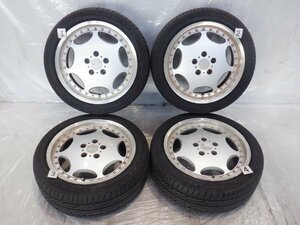 ☆22年製 バリ山☆ 5H 114.3 7JJ +38 17インチ 社外品 ENKEI エンケイ SPORSH スポルシュ アルミホイール タイヤ 215/45R17 GOODYEAR 4本