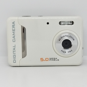 5841★動作品/良品 進研ゼミ デジカメZ デジタルカメラ 5.0MEGA PIXELS 8×DIGITAL ZOOM F=2.8 f=8.5 2.0LTPS DISPLAY 白 ホワイト 