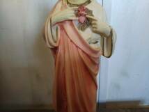 キリスト像　マリア像　聖母　２体セット　アンティーク調　オブジェ　置物　ディスプレイ　インテリア　装飾　樹脂製　_画像3
