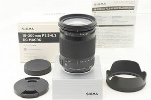 ☆極上美品☆ SIGMA シグマ 18-300mm F3.5-6.3 DC MACRO OS HSM Contemporary 元箱 付属品 Canon用 ♯23120303