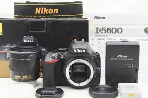 ☆美品☆ Nikon ニコン D5600 AF-P 18-55 VR レンズキット 元箱 付属品 Shot数 9,150枚前後 ♯23121603