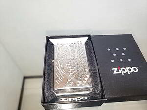 zippo 幾何学模様　両面加工　2008年製