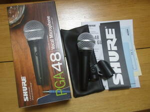 未使用に近い。SHURE (シュアー) PGA48 スイッチ付きダイナミックマイク ②