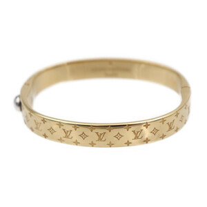  beautiful goods LOUIS VUITTON Louis Vuitton ka crucian no gram bracele M00251 declared size S metal Gold silver bangle [ genuine article guarantee ]