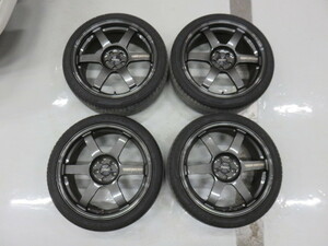 RAYS　レイズ　TE37　SAGA　S-plus　18インチ　8j　＋45　5H　PCD100　4本セット VOLK RACING ボルクレーシング GR86 86 ZN6 ZN8