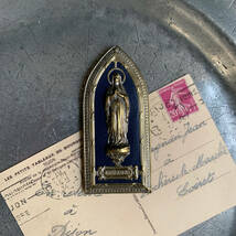 フランス 1930s Lourdes ルルド 盾 聖水盤 メダイ ロザリオ イエス 聖母 マリア キリスト クロス ミゼル 聖書 ヴィンテージ アンティーク_画像5