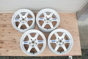 RAYS レイズ/ ボルクレーシング TE37 5穴 16インチ 114.3 7J 42 WHITE ホイール 4本セット