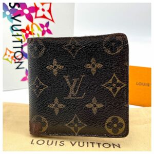 ルイヴィトン LOUIS VUITTON 財布 二つ折り マルコ モノグラム　レディース