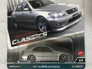 ホットウィール ’98 TOYOTA ALTEZZA シルバーメタ HotWheels トヨタ アルテッツァ MODERN CLASSICS モダンクラシック RealRiders 未開封