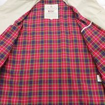 ∀ BARACUTA バラクータ ステンカラーコート G-58 ラグラン コットン 綿 裏地チェック ベージュ系 ヴィンテージコレクション_画像5