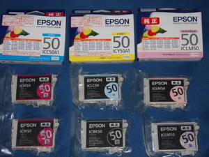 EPSON純正インクカートリッジ「IC-50」6色9本未使用新品