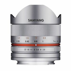 SAMYANG 単焦点魚眼レンズ 8mm F2.8 II シルバー フジフイルム X用 APS-C用
