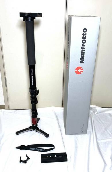 送料無料　元箱付き　Manfrotto 一脚 フルードビデオ一脚 ビデオカメラプレート付 アルミニウム製 562B-1