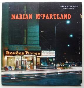 ◆ MARIAN McPARTLAND at The London House ◆ Argo LP 640 (black:dg) ◆ V