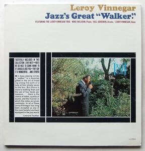 ◆ LEROY VINNEGAR Trio / Jazz's Great Walker ◆ Vee Jay VJ-2502 (color) ◆