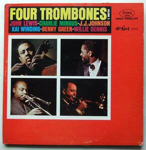 ◆ J.J.JOHNSON - KAI WINDING / Four Trombones ◆ Fantasy 6008 (promo:red:dg) ◆