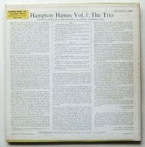 ◆ HAMPTON HAWES Vol.1 / The Trio ◆ Contemporary C3505 (yellow:dg) 裏２色 ◆_画像2