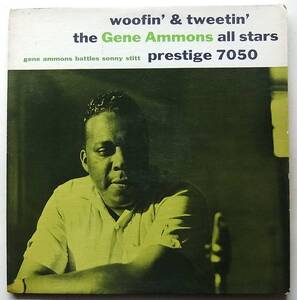 ◆ GENE AMMONS Battles SONNY STITT / Woofin' & Tweetin' ◆ Prestige PRLP 7050 (yellow:NJ:dg:RVG:AB) ◆